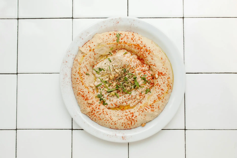 Frisch zubereiteter Hummus